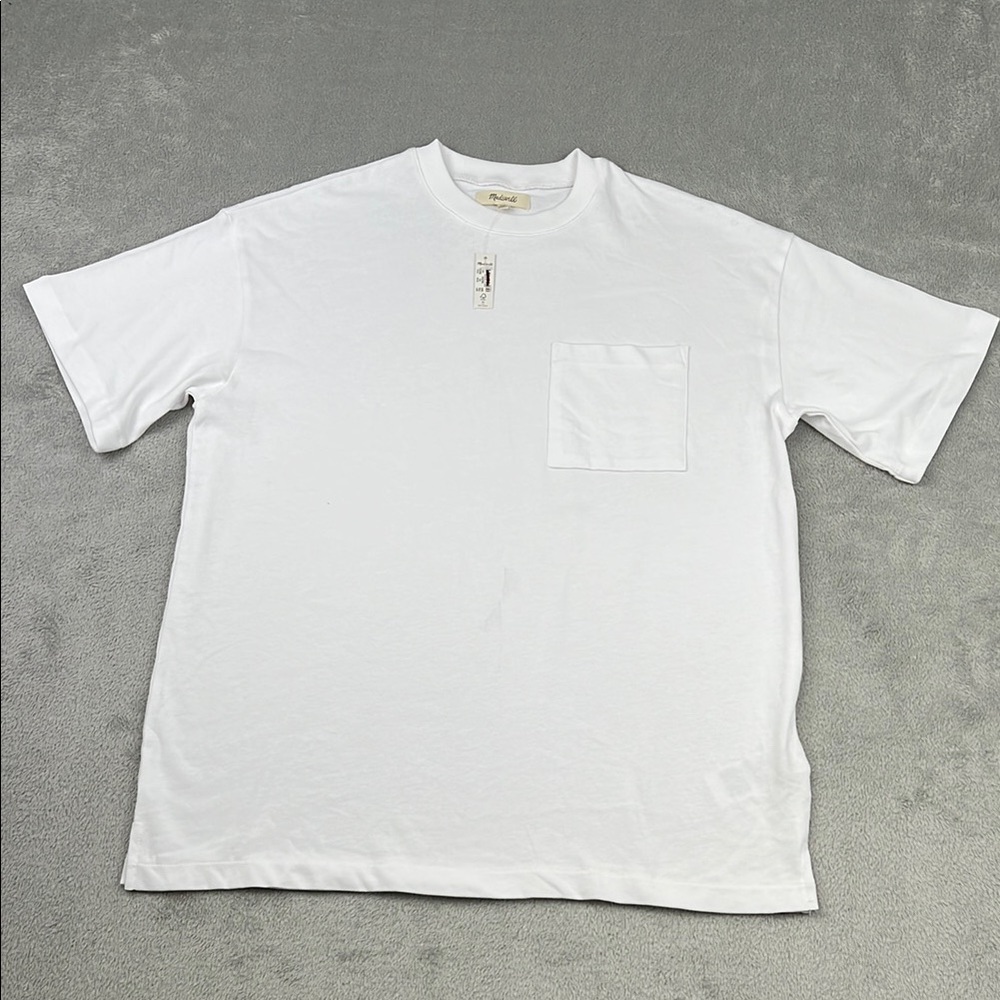 NEW Madewell XS 100% Cotton Oversized White Short Sleeve Tee Casual Fit‎